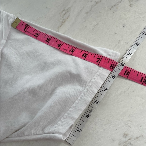 Y2K STUSSY White Tee with Olive & Black Camo Logo, Size Medium - Picture 8 of 10